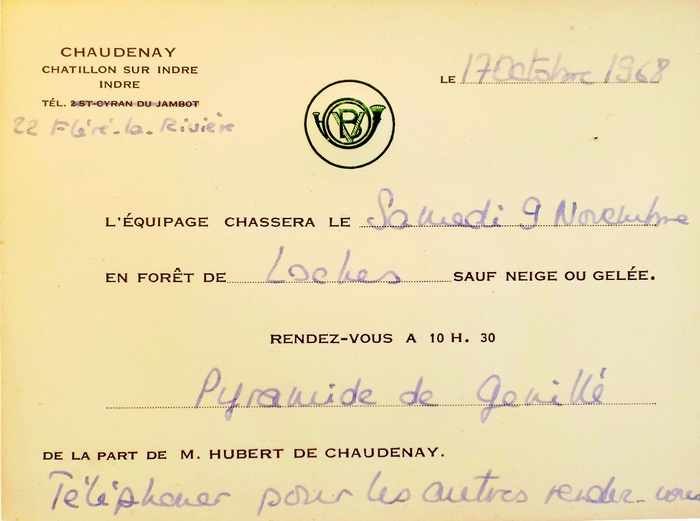 Archives Montpoupon - Equipage Vénerie du Berry - Equipage de Chaudenay